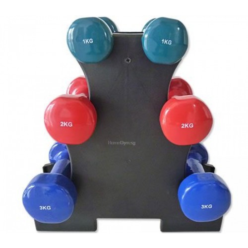 12kg Dumbbell Weights Set w/ Stand